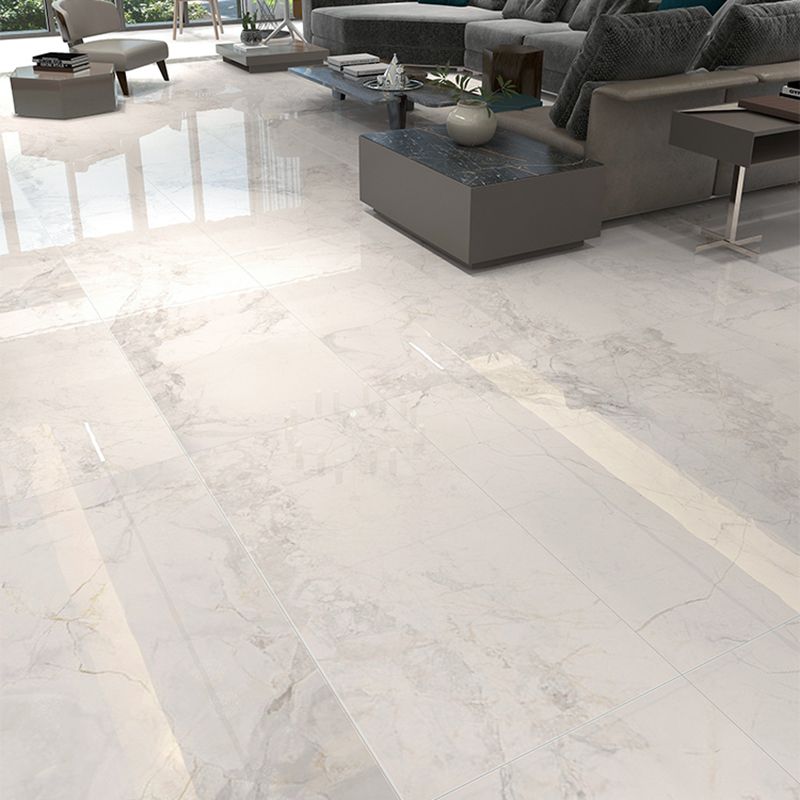 Rectangle White Singular Tile Marble Floor and Wall for Bathroom Clearhalo 'Floor Tiles & Wall Tiles' 'floor_tiles_wall_tiles' 'Flooring 'Home Improvement' 'home_improvement' 'home_improvement_floor_tiles_wall_tiles' Walls and Ceiling' 1200x1200_9b0c5916-0174-418a-abe0-2a2e2558a29c