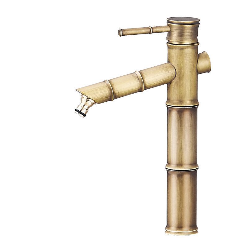 Farmhouse Vessel Sink Faucet Copper 1-Handle Low Arc Vessel Faucet for Bathroom Clearhalo 'Bathroom Remodel & Bathroom Fixtures' 'Bathroom Sink Faucets' 'Bathroom Sinks & Faucet Components' 'bathroom_sink_faucets' 'Home Improvement' 'home_improvement' 'home_improvement_bathroom_sink_faucets' 1200x1200_9b14f19c-10d1-4e75-b833-b926ec70460c