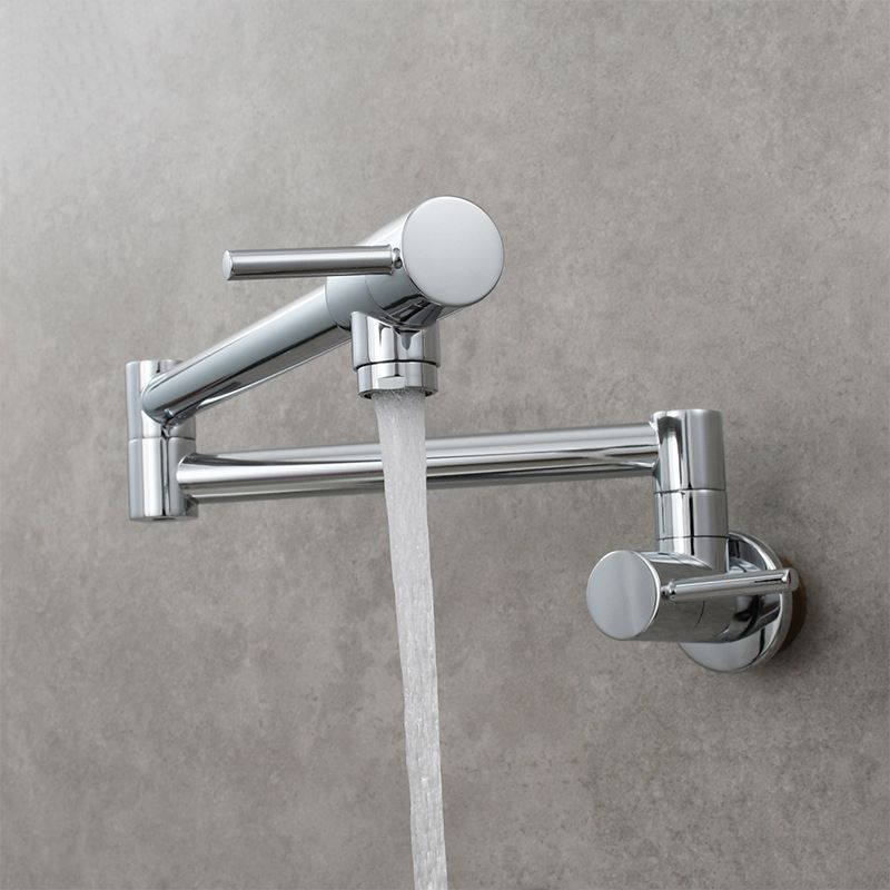 Modern One Handle Wall-mounted Pot Filler Low Profile Water Filler Clearhalo 'Home Improvement' 'home_improvement' 'home_improvement_kitchen_faucets' 'Kitchen Faucets' 'Kitchen Remodel & Kitchen Fixtures' 'Kitchen Sinks & Faucet Components' 'kitchen_faucets' 1200x1200_9b277ec7-e877-4759-970f-bc20b3c71598