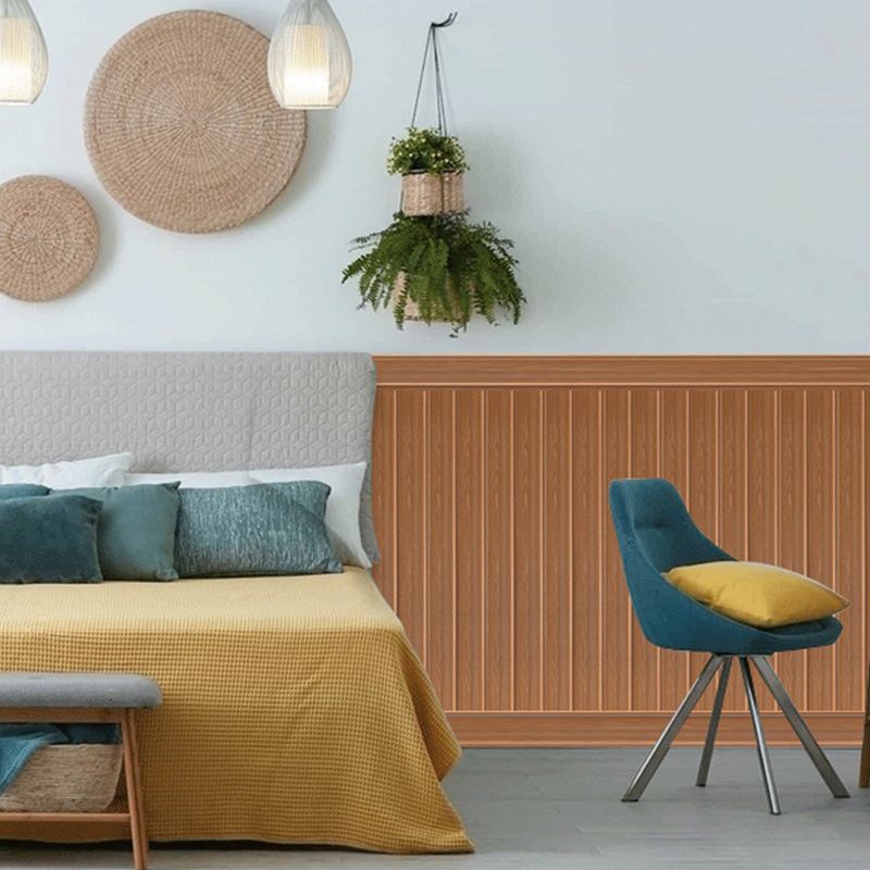 Modern Style Pearl Wainscoting Wood Grain Wall Access Panel Peel and Stick Wall Tile Clearhalo 'Flooring 'Home Improvement' 'home_improvement' 'home_improvement_wall_paneling' 'Wall Paneling' 'wall_paneling' 'Walls & Ceilings' Walls and Ceiling' 1200x1200_9b31c8bb-5333-44da-85b9-5549f1b4db87