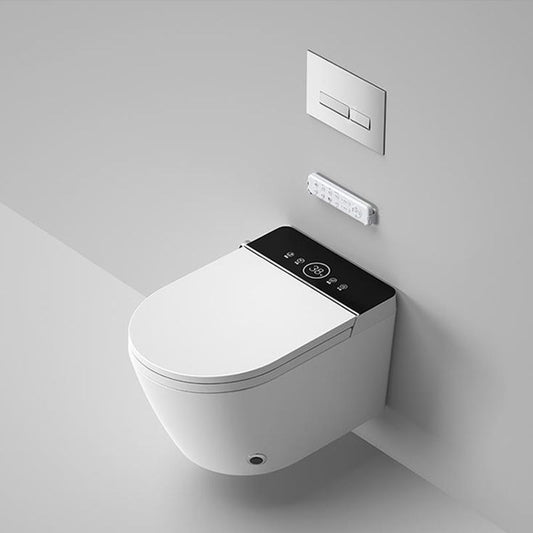 Elongated Wall Mounted Bidet with Heated Seat White 12.20" High Bidet Clearhalo 'Bathroom Remodel & Bathroom Fixtures' 'Bidets' 'Home Improvement' 'home_improvement' 'home_improvement_bidets' 'Toilets & Bidets' 1200x1200_9b3fc3d9-32dc-41cc-8daf-8887a40d6127