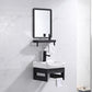 Wall Mount Metal Modern Sink Vanity with Sink for Bathroom in Black Clearhalo 'Bathroom Remodel & Bathroom Fixtures' 'Bathroom Vanities' 'bathroom_vanities' 'Home Improvement' 'home_improvement' 'home_improvement_bathroom_vanities' 1200x1200_9b4f8b90-73f4-4540-8640-40054ef7364e