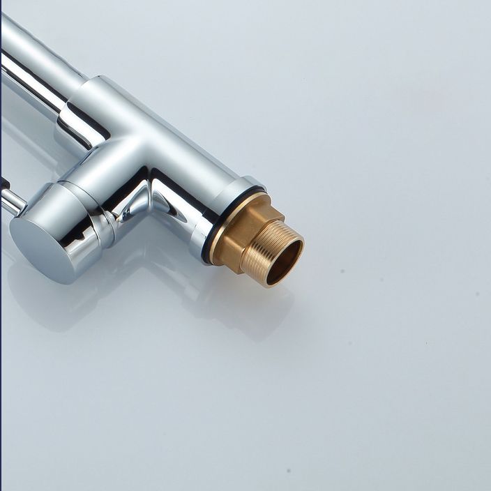 Pre-rinse Spring Spout Kitchen Sink Faucet Copper Swivel Spout with Pull out Sprayer Clearhalo 'Home Improvement' 'home_improvement' 'home_improvement_kitchen_faucets' 'Kitchen Faucets' 'Kitchen Remodel & Kitchen Fixtures' 'Kitchen Sinks & Faucet Components' 'kitchen_faucets' 1200x1200_9b518586-ed09-41fc-b1a9-4f648228b8be