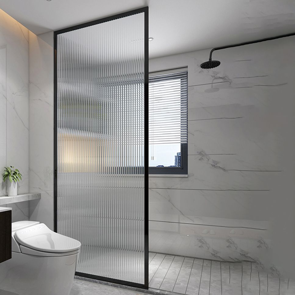 Metal and Glass Shower Door Simple Inline Black Shower Bath Door Clearhalo 'Bathroom Remodel & Bathroom Fixtures' 'Home Improvement' 'home_improvement' 'home_improvement_shower_tub_doors' 'Shower and Tub Doors' 'shower_tub_doors' 'Showers & Bathtubs' 1200x1200_9b5f4912-93b9-471d-b8a2-56dbaf72f5ff