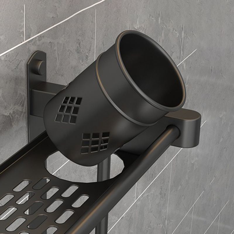 Modern Black Bathroom Accessory Stainless Steel Hardware Set Bath Shelf Clearhalo 'Bathroom Hardware Sets' 'Bathroom Hardware' 'Bathroom Remodel & Bathroom Fixtures' 'bathroom_hardware_sets' 'Home Improvement' 'home_improvement' 'home_improvement_bathroom_hardware_sets' 1200x1200_9b8b1aa6-fdd0-437d-8c3c-4d82bcbb615d