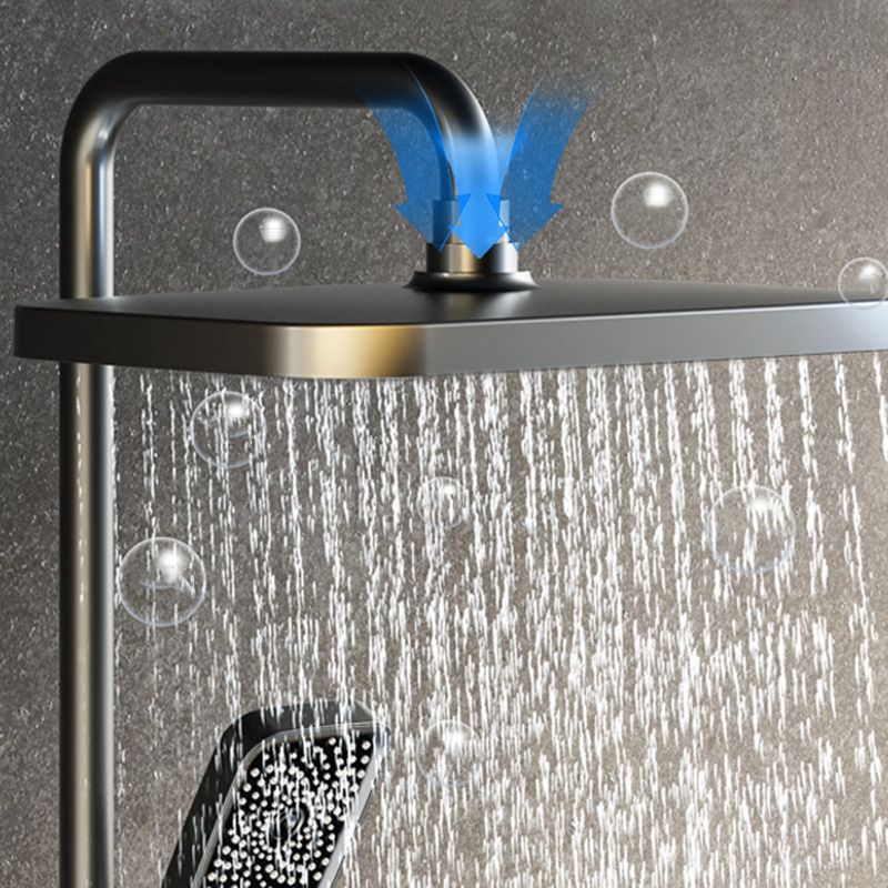 Modern Shower System Slide Bar Adjustable Shower Head Wall Mounted Shower Set Clearhalo 'Bathroom Remodel & Bathroom Fixtures' 'Home Improvement' 'home_improvement' 'home_improvement_shower_faucets' 'Shower Faucets & Systems' 'shower_faucets' 'Showers & Bathtubs Plumbing' 'Showers & Bathtubs' 1200x1200_9ba09f17-59ba-470d-b428-d4c5ada97b11