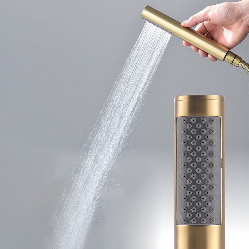 Modern Shower System Brass Temperature Control Fixed Shower Head Shower Combo Clearhalo 'Bathroom Remodel & Bathroom Fixtures' 'Home Improvement' 'home_improvement' 'home_improvement_shower_faucets' 'Shower Faucets & Systems' 'shower_faucets' 'Showers & Bathtubs Plumbing' 'Showers & Bathtubs' 1200x1200_9bae8ce2-815a-4400-b7b9-1c5ddc6bab23