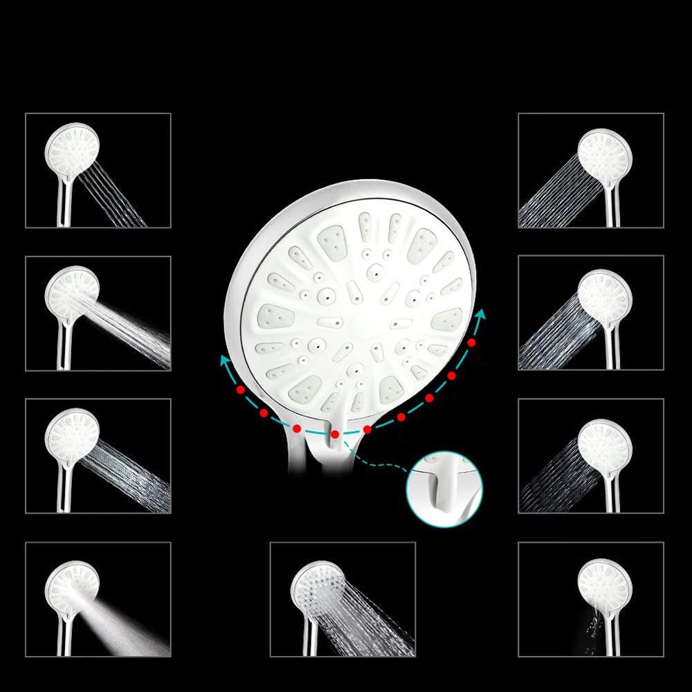 Modern Dual Shower Head Square High Arch Shower Head in Silver Clearhalo 'Bathroom Remodel & Bathroom Fixtures' 'Home Improvement' 'home_improvement' 'home_improvement_shower_heads' 'Shower Heads' 'shower_heads' 'Showers & Bathtubs Plumbing' 'Showers & Bathtubs' 1200x1200_9bb7d055-db62-4cf5-86ec-d2f9cb1ae895