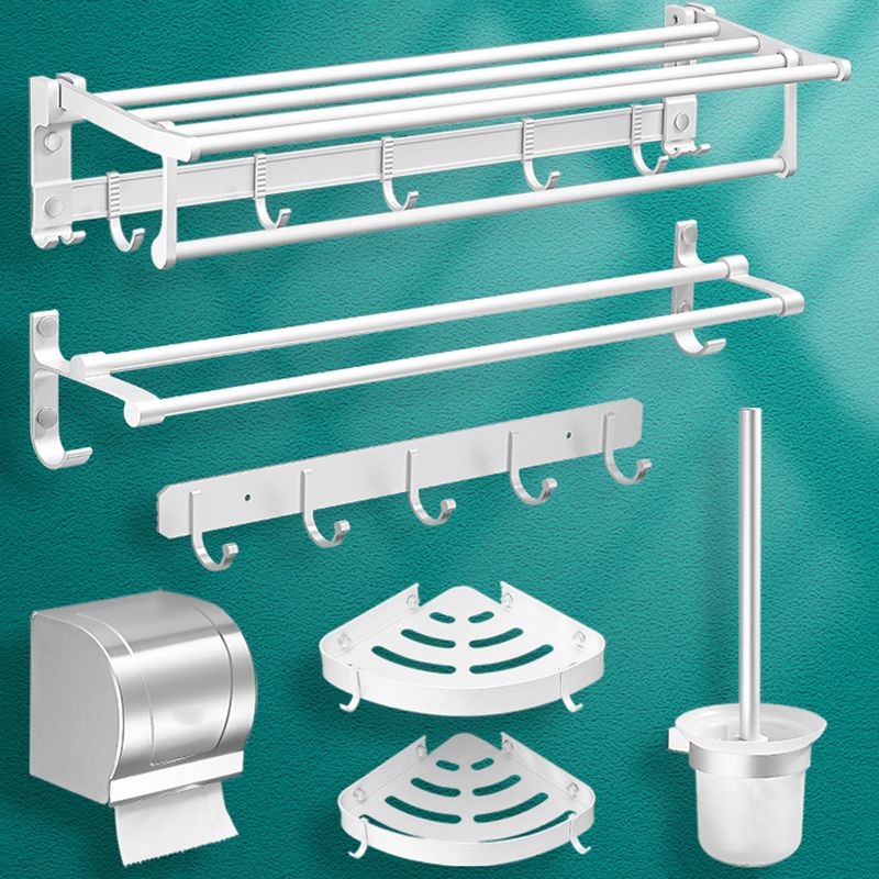 Modern Bathroom Accessories Hardware Set White Metal Bathroom Accessory Kit Clearhalo 'Bathroom Hardware Sets' 'Bathroom Hardware' 'Bathroom Remodel & Bathroom Fixtures' 'bathroom_hardware_sets' 'Home Improvement' 'home_improvement' 'home_improvement_bathroom_hardware_sets' 1200x1200_9bb93a9c-527a-4291-b023-9c57dde640d0