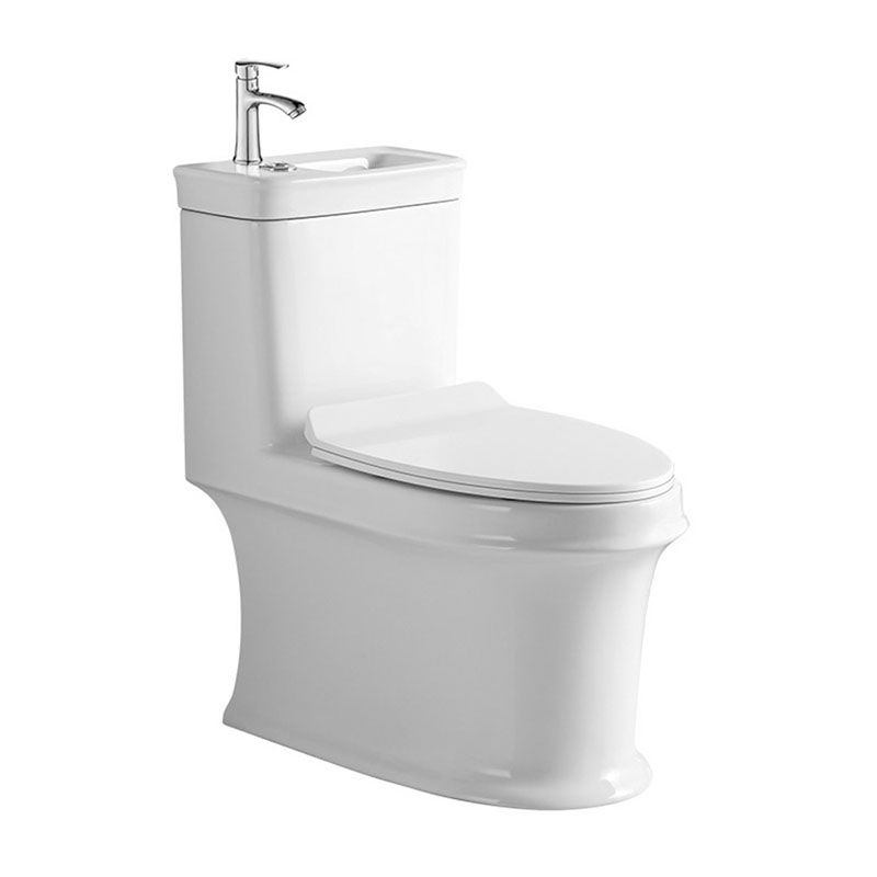 Modern Porcelain Toilet Floor Mount Siphon Jet One-Piece Toilet Flush Toilet Clearhalo 'Bathroom Remodel & Bathroom Fixtures' 'Home Improvement' 'home_improvement' 'home_improvement_toilets' 'Toilets & Bidets' 'Toilets' 1200x1200_9bc033a8-ee4f-4ccd-91bd-326f6ec602fa