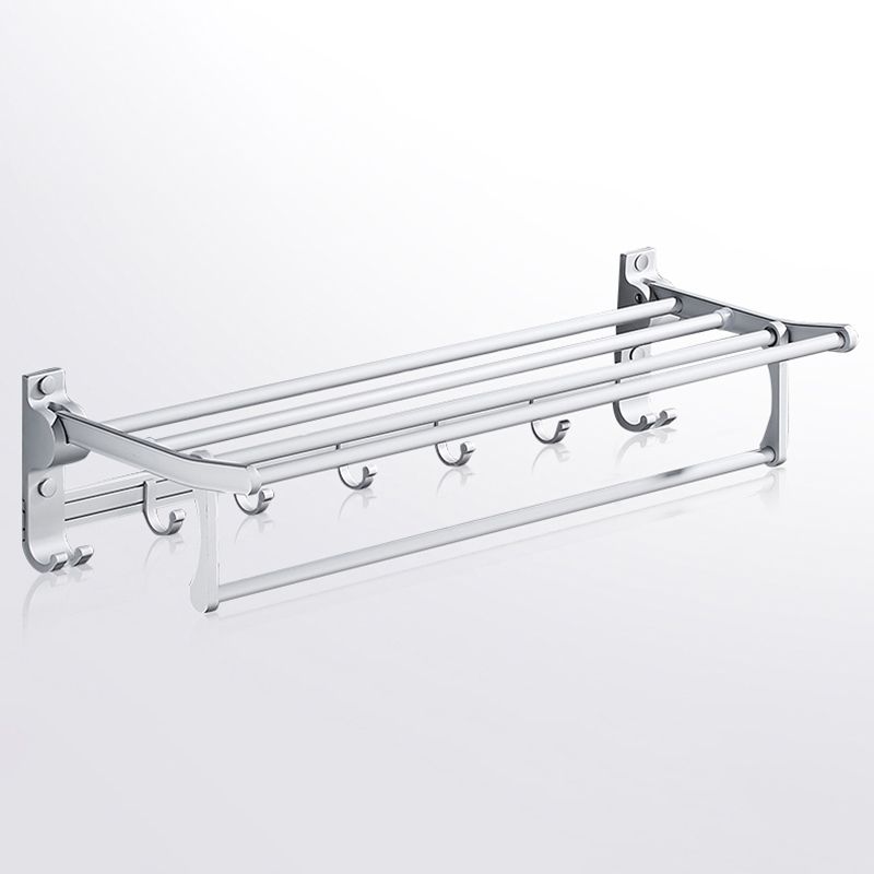 Contemporary Silver Metal Bathroom Accessory Kit with Towel Bar Clearhalo 'Bathroom Hardware Sets' 'Bathroom Hardware' 'Bathroom Remodel & Bathroom Fixtures' 'bathroom_hardware_sets' 'Home Improvement' 'home_improvement' 'home_improvement_bathroom_hardware_sets' 1200x1200_9bc0f8dc-02ae-4c00-813c-7890f6c50129