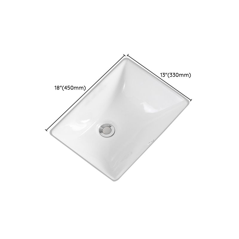 Traditional Undermount Vanity Sink Rectangular Porcelain with Pop-Up Drain Basin Sink Clearhalo 'Bathroom Remodel & Bathroom Fixtures' 'Bathroom Sinks & Faucet Components' 'Bathroom Sinks' 'bathroom_sink' 'Home Improvement' 'home_improvement' 'home_improvement_bathroom_sink' 1200x1200_9bc35c1c-b266-4bcf-b6ea-babe14b9e5c2