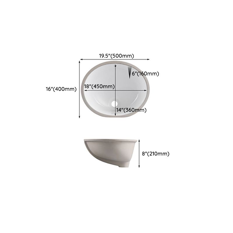 Traditional Undermount Vanity Sink Rectangular Porcelain with Pop-Up Drain Basin Sink Clearhalo 'Bathroom Remodel & Bathroom Fixtures' 'Bathroom Sinks & Faucet Components' 'Bathroom Sinks' 'bathroom_sink' 'Home Improvement' 'home_improvement' 'home_improvement_bathroom_sink' 1200x1200_9bf487ad-50cb-4f89-b7de-bd9b40a58b2f