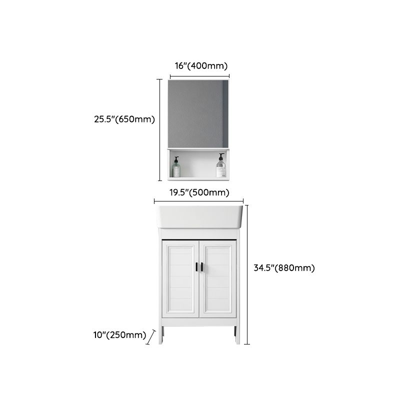 Freestanding Bathroom Vanity Metal Contemporary Bathroom Sink Vanity Clearhalo 'Bathroom Remodel & Bathroom Fixtures' 'Bathroom Vanities' 'bathroom_vanities' 'Home Improvement' 'home_improvement' 'home_improvement_bathroom_vanities' 1200x1200_9bffbe38-5299-4d2a-b57c-e6bb4261100c