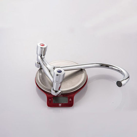 Wall Mounted Metal Tub Filler Double Knob Handles Kitchen Faucet Clearhalo 'Home Improvement' 'home_improvement' 'home_improvement_kitchen_faucets' 'Kitchen Faucets' 'Kitchen Remodel & Kitchen Fixtures' 'Kitchen Sinks & Faucet Components' 'kitchen_faucets' 1200x1200_9c193d9e-7fc9-40a9-8c24-3c7abcfce379