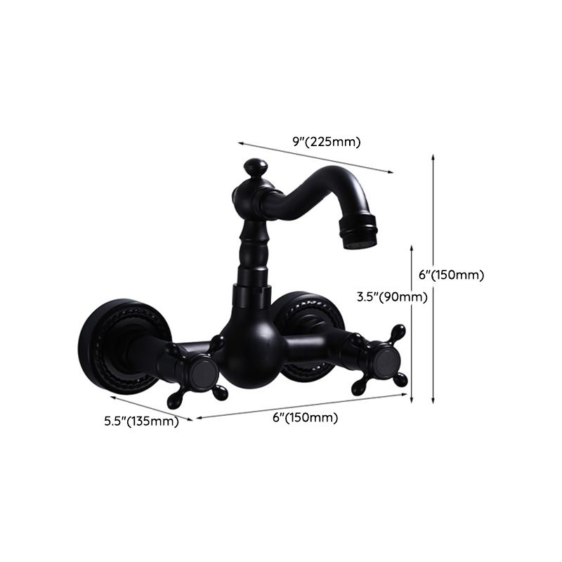 Black Wall Mounted Bathroom Faucet American Classic Widespread Sink Faucet Clearhalo 'Bathroom Remodel & Bathroom Fixtures' 'Bathroom Sink Faucets' 'Bathroom Sinks & Faucet Components' 'bathroom_sink_faucets' 'Home Improvement' 'home_improvement' 'home_improvement_bathroom_sink_faucets' 1200x1200_9c764dd3-efbe-4804-8c57-e40e4b577427