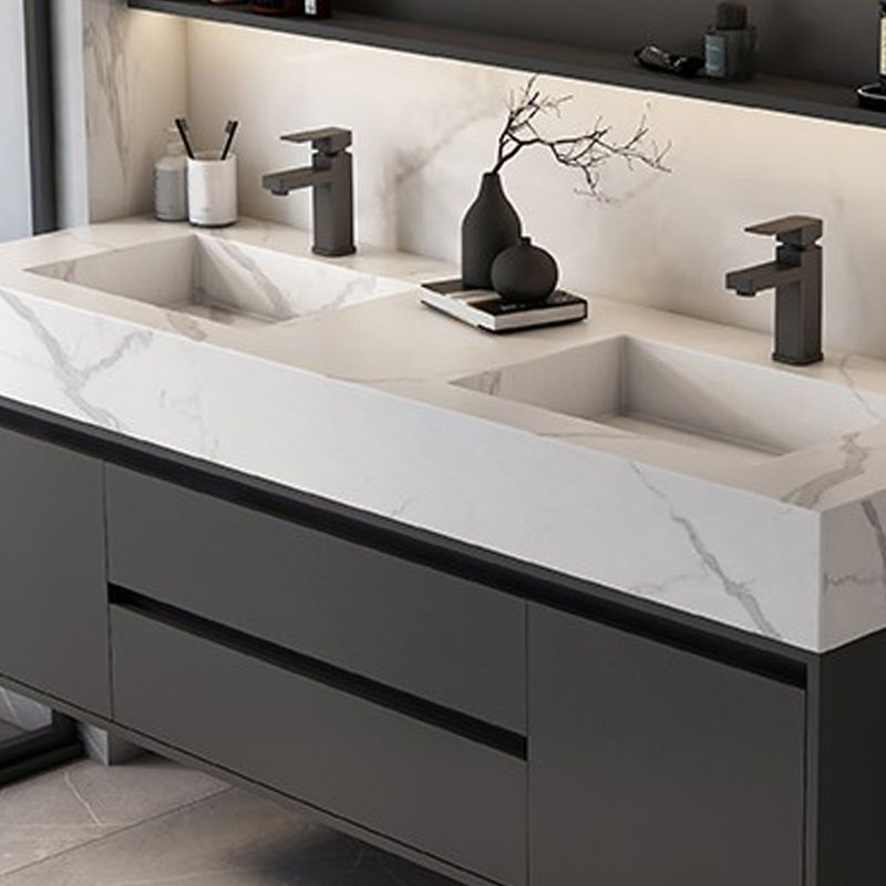 Wall Mount Faucet Included Sink Vanity with Sink Mirror for Bathroom Clearhalo 'Bathroom Remodel & Bathroom Fixtures' 'Bathroom Vanities' 'bathroom_vanities' 'Home Improvement' 'home_improvement' 'home_improvement_bathroom_vanities' 1200x1200_9c7b7cbd-376f-4371-8f53-c3ec7d5afa05