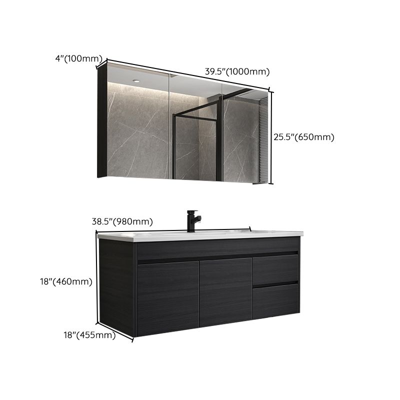 Wall Mount Bathroom Vanity Set Modern Single-Sink Bathroom Sink Vanity Clearhalo 'Bathroom Remodel & Bathroom Fixtures' 'Bathroom Vanities' 'bathroom_vanities' 'Home Improvement' 'home_improvement' 'home_improvement_bathroom_vanities' 1200x1200_9c8e8a7c-2b80-4695-b5a1-cbbac71af9a4