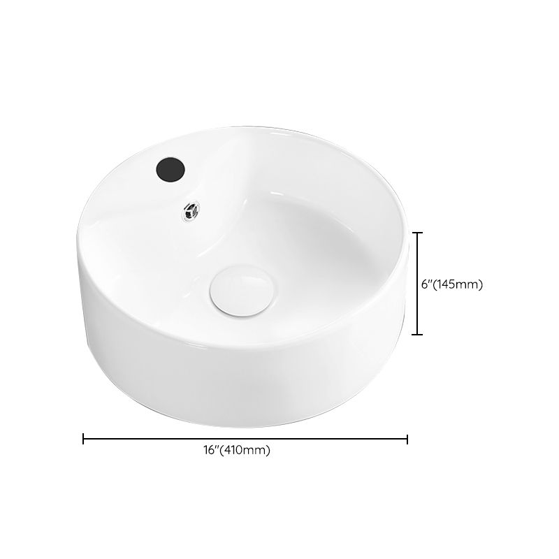 Modern Vessel Bathroom Sink Round Porcelain with Overflow Vessel Lavatory Sink Clearhalo 'Bathroom Remodel & Bathroom Fixtures' 'Bathroom Sinks & Faucet Components' 'Bathroom Sinks' 'bathroom_sink' 'Home Improvement' 'home_improvement' 'home_improvement_bathroom_sink' 1200x1200_9c93140f-f8cc-4fc2-8377-767216e45017