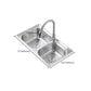 Dirt Resistant Kitchen Double Sink Stainless Steel Drop-In Kitchen Sink Clearhalo 'Home Improvement' 'home_improvement' 'home_improvement_kitchen_sinks' 'Kitchen Remodel & Kitchen Fixtures' 'Kitchen Sinks & Faucet Components' 'Kitchen Sinks' 'kitchen_sinks' 1200x1200_9c99a64f-7a22-47db-a7d1-bc42fe17dda1