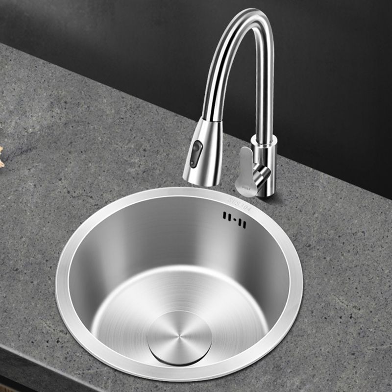Contemporary Style Kitchen Sink Stainless Steel Round Kitchen Sink Clearhalo 'Home Improvement' 'home_improvement' 'home_improvement_kitchen_sinks' 'Kitchen Remodel & Kitchen Fixtures' 'Kitchen Sinks & Faucet Components' 'Kitchen Sinks' 'kitchen_sinks' 1200x1200_9cabddb0-6a40-476a-a7b2-a6133946b153