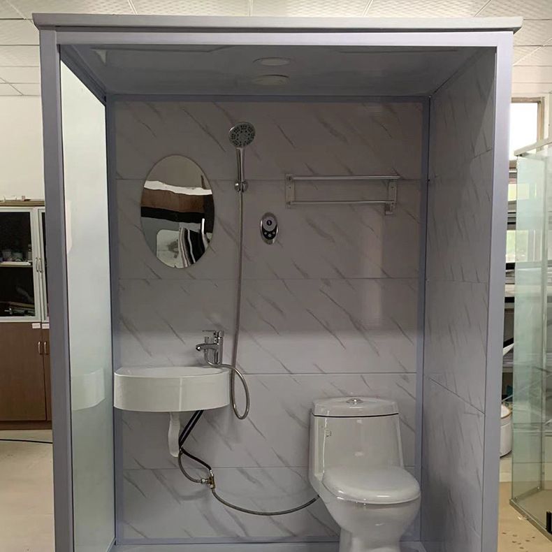 White Rectangle Shower Stall with Shower Base Tempered Glass Shower Stall Clearhalo 'Bathroom Remodel & Bathroom Fixtures' 'Home Improvement' 'home_improvement' 'home_improvement_shower_stalls_enclosures' 'Shower Stalls & Enclosures' 'shower_stalls_enclosures' 'Showers & Bathtubs' 1200x1200_9cbefc12-da3d-4abc-8956-ce478b04c05f