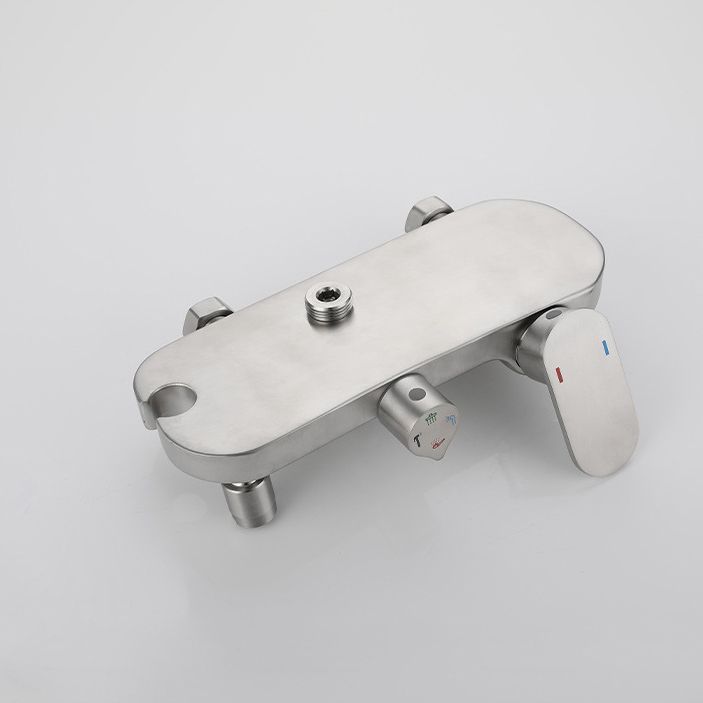 Modern Shower System Stainless Steel Adjustable Shower Head Shower Combo Clearhalo 'Bathroom Remodel & Bathroom Fixtures' 'Home Improvement' 'home_improvement' 'home_improvement_shower_faucets' 'Shower Faucets & Systems' 'shower_faucets' 'Showers & Bathtubs Plumbing' 'Showers & Bathtubs' 1200x1200_9cdb7b0b-14fd-45e5-bafb-cd92d32b3755