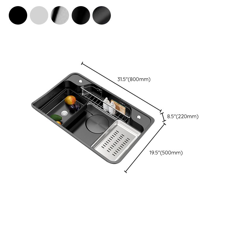 Stainless Steel Kitchen Sink Modern Style Kitchen Sink with Drain Strainer Kit Clearhalo 'Home Improvement' 'home_improvement' 'home_improvement_kitchen_sinks' 'Kitchen Remodel & Kitchen Fixtures' 'Kitchen Sinks & Faucet Components' 'Kitchen Sinks' 'kitchen_sinks' 1200x1200_9ce679d2-94a5-4ba4-9c5f-6fc7e81f6fa8