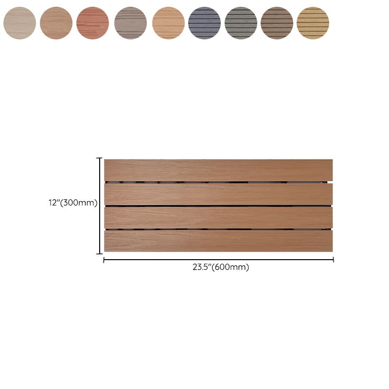 Smooth Water Resistant Floor Tile Rectangle Engineered Wooden Floor for Patio Garden Clearhalo 'Flooring 'Hardwood Flooring' 'hardwood_flooring' 'Home Improvement' 'home_improvement' 'home_improvement_hardwood_flooring' Walls and Ceiling' 1200x1200_9cf31574-63cf-45e9-b913-02167234f89e