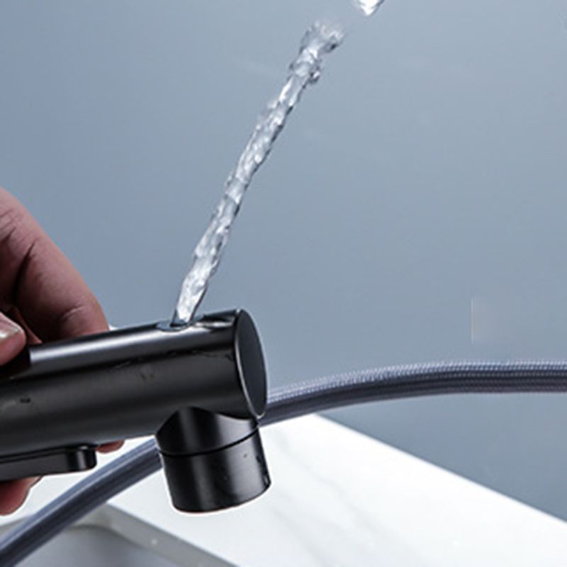 Modern Sink Faucet Solid Color Copper Centerset Lavatory Faucet for Bathroom Clearhalo 'Bathroom Remodel & Bathroom Fixtures' 'Bathroom Sink Faucets' 'Bathroom Sinks & Faucet Components' 'bathroom_sink_faucets' 'Home Improvement' 'home_improvement' 'home_improvement_bathroom_sink_faucets' 1200x1200_9cfd7723-7c32-4c14-93d1-4ec49041be8e