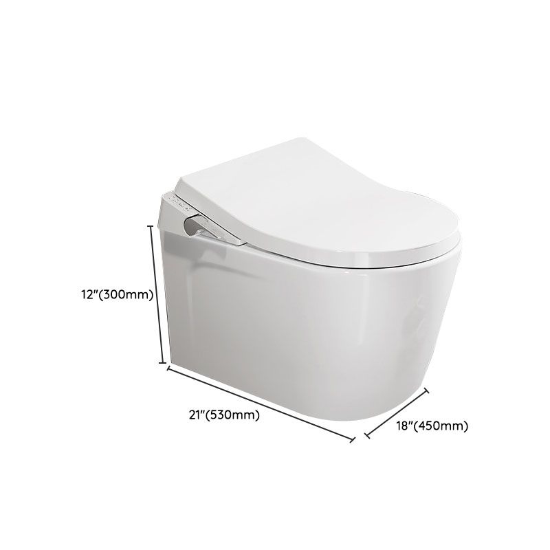 Electronic Elongated Toilet Vitreous China Wall Mounted Bidet Soft Closing Seat Clearhalo 'Bathroom Remodel & Bathroom Fixtures' 'Bidets' 'Home Improvement' 'home_improvement' 'home_improvement_bidets' 'Toilets & Bidets' 1200x1200_9cfeb899-2d26-4a5d-8d83-7d4b5124f8a6