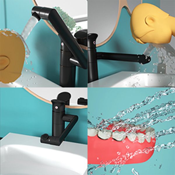 Contemporary Centerset Faucet Lever Handles Single Hole Solid Brass Circular Faucet Clearhalo 'Bathroom Remodel & Bathroom Fixtures' 'Bathroom Sink Faucets' 'Bathroom Sinks & Faucet Components' 'bathroom_sink_faucets' 'Home Improvement' 'home_improvement' 'home_improvement_bathroom_sink_faucets' 1200x1200_9d024e74-67c3-4135-b2c4-47fc64229626