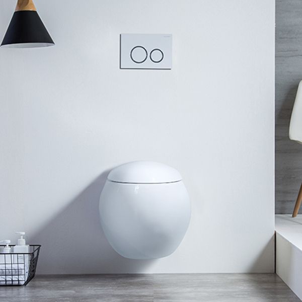 Contemporary Flush Toilet Round One Piece Toilet Wall Mount Porcelain Toilet Clearhalo 'Bathroom Remodel & Bathroom Fixtures' 'Home Improvement' 'home_improvement' 'home_improvement_toilets' 'Toilets & Bidets' 'Toilets' 1200x1200_9d0842b8-476b-4253-b7e2-a3a918a8aee9