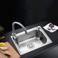 Rectangle Stainless Steel Sink Kitchen Sink with Drain Assembly(Not Including Faucet) Clearhalo 'Home Improvement' 'home_improvement' 'home_improvement_kitchen_sinks' 'Kitchen Remodel & Kitchen Fixtures' 'Kitchen Sinks & Faucet Components' 'Kitchen Sinks' 'kitchen_sinks' 1200x1200_9d09255b-def7-4501-ad6a-2afa51795407