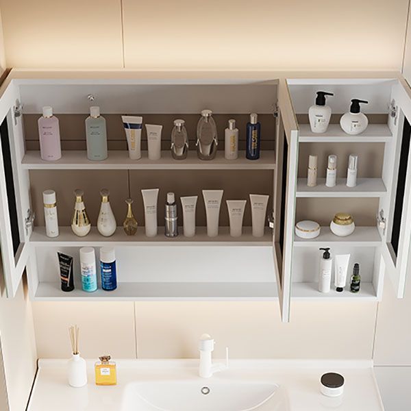 Modern Wood Wall Mount Bath Vanity White Faucet Included with Mirror Clearhalo 'Bathroom Remodel & Bathroom Fixtures' 'Bathroom Vanities' 'bathroom_vanities' 'Home Improvement' 'home_improvement' 'home_improvement_bathroom_vanities' 1200x1200_9d0b2267-1e0d-42e0-b18b-4ba3c852d537