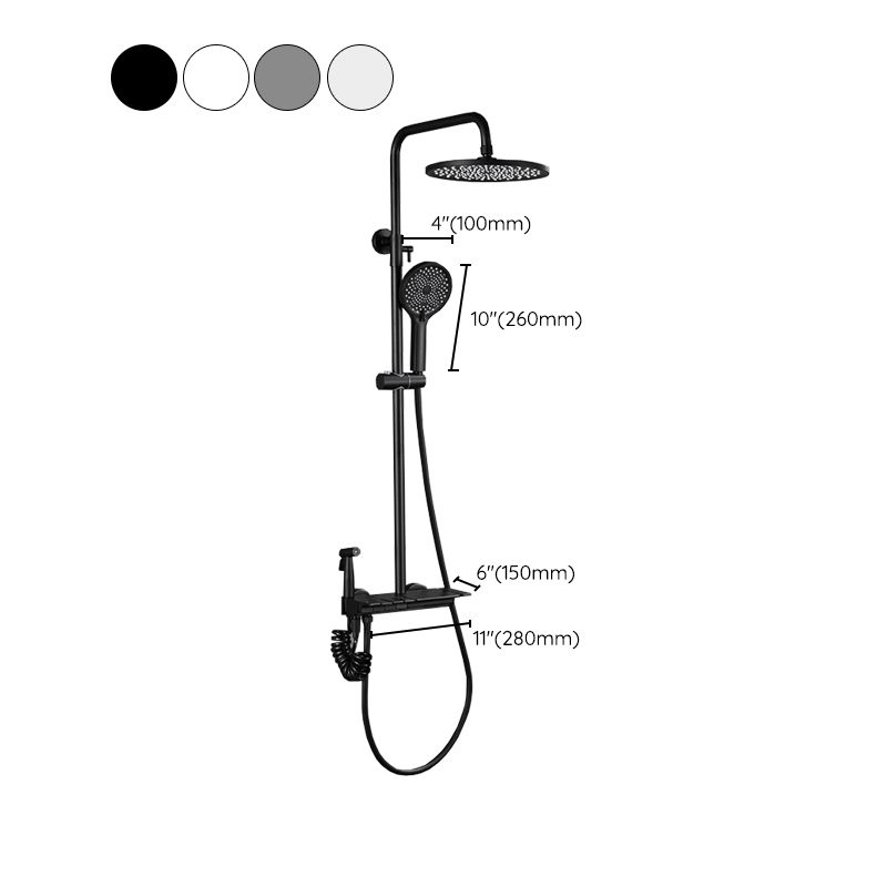 Wall Mounted Modern Square Metal Shower Brass Shower Head Shower Faucet Clearhalo 'Bathroom Remodel & Bathroom Fixtures' 'Home Improvement' 'home_improvement' 'home_improvement_shower_faucets' 'Shower Faucets & Systems' 'shower_faucets' 'Showers & Bathtubs Plumbing' 'Showers & Bathtubs' 1200x1200_9d37cc18-e28a-4c62-81f8-e21b70362713