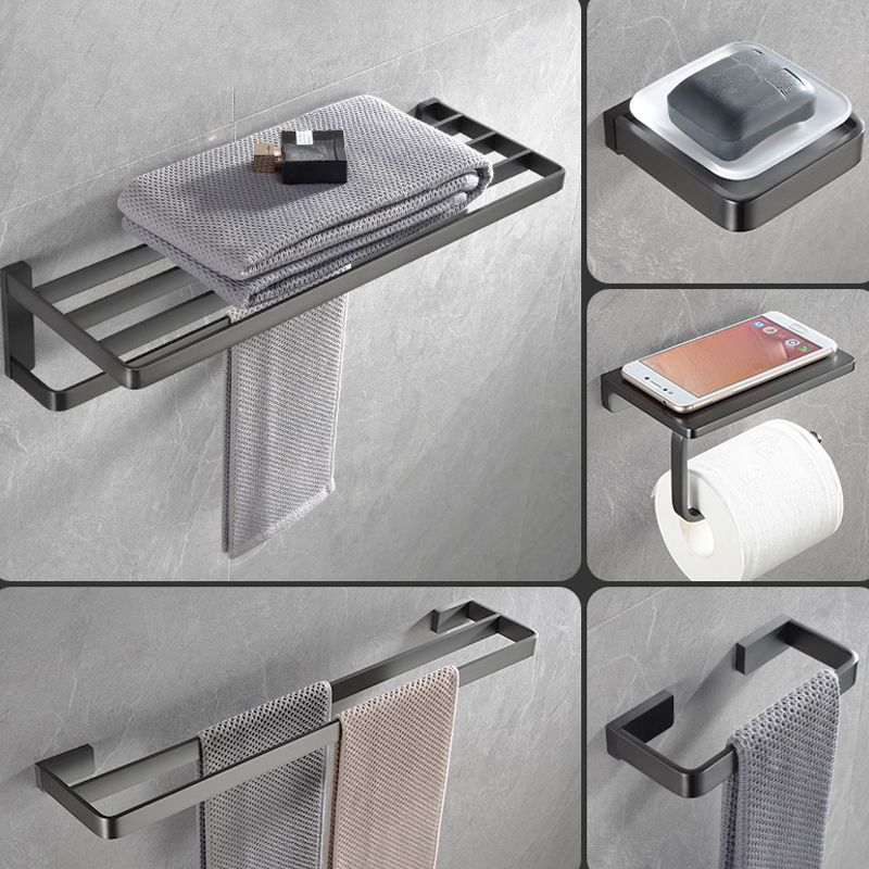 Grey Metal Modern Bathroom Accessory As Individual Or As a Set Clearhalo 'Bathroom Hardware Sets' 'Bathroom Hardware' 'Bathroom Remodel & Bathroom Fixtures' 'bathroom_hardware_sets' 'Home Improvement' 'home_improvement' 'home_improvement_bathroom_hardware_sets' 1200x1200_9d44e49a-0ee8-46f5-adf0-5bd8492aa9d6