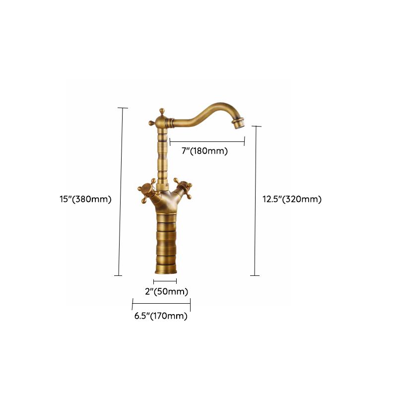 Traditional Kitchen Faucet Brass High Arc Gold Standard Kitchen Faucets with Double Handle Clearhalo 'Home Improvement' 'home_improvement' 'home_improvement_kitchen_faucets' 'Kitchen Faucets' 'Kitchen Remodel & Kitchen Fixtures' 'Kitchen Sinks & Faucet Components' 'kitchen_faucets' 1200x1200_9d5b8720-0051-4e56-95c8-edc4aaadeab9