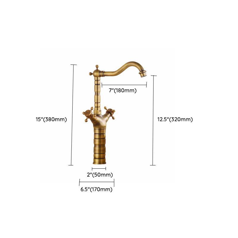 Traditional Kitchen Faucet Brass High Arc Gold Standard Kitchen Faucets with Double Handle Clearhalo 'Home Improvement' 'home_improvement' 'home_improvement_kitchen_faucets' 'Kitchen Faucets' 'Kitchen Remodel & Kitchen Fixtures' 'Kitchen Sinks & Faucet Components' 'kitchen_faucets' 1200x1200_9d5b8720-0051-4e56-95c8-edc4aaadeab9