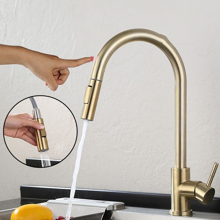 Modern Pull down Sprayer Water Filler One Handle High Arch Kitchen Faucet Clearhalo 'Home Improvement' 'home_improvement' 'home_improvement_kitchen_faucets' 'Kitchen Faucets' 'Kitchen Remodel & Kitchen Fixtures' 'Kitchen Sinks & Faucet Components' 'kitchen_faucets' 1200x1200_9d67e427-3351-4a81-8dcc-5d3a51adc63b
