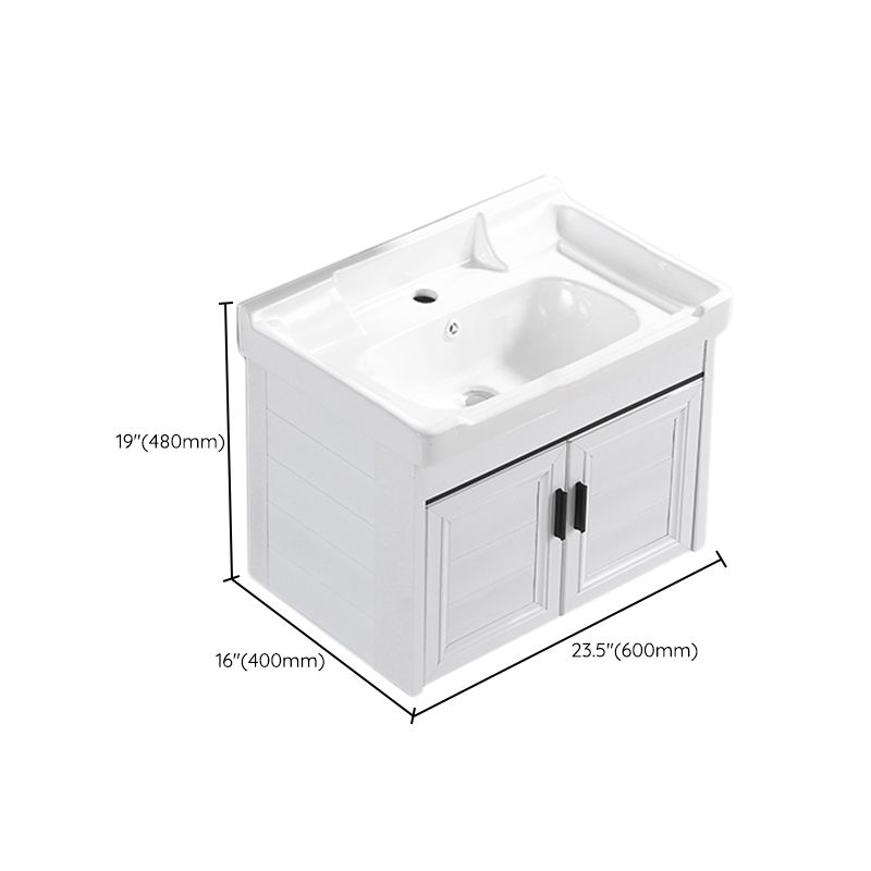 Wall Mount Modern White Bathroom Sink Vanity with Doors Sink Clearhalo 'Bathroom Remodel & Bathroom Fixtures' 'Bathroom Vanities' 'bathroom_vanities' 'Home Improvement' 'home_improvement' 'home_improvement_bathroom_vanities' 1200x1200_9d7a93df-33b1-4737-868c-da1af5f10e3a