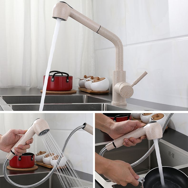 1-Handle Kitchen Faucet Pull down Sprayer with Supply Lines Bar Faucet Clearhalo 'Home Improvement' 'home_improvement' 'home_improvement_kitchen_faucets' 'Kitchen Faucets' 'Kitchen Remodel & Kitchen Fixtures' 'Kitchen Sinks & Faucet Components' 'kitchen_faucets' 1200x1200_9d7b011c-6f23-4140-a898-5032fea54d1e