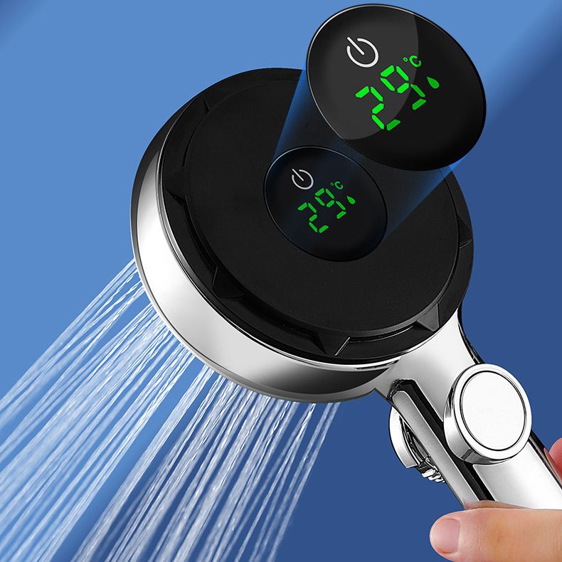 Contemporary Handheld Shower Head Round Filter Ball Spray Head With Digital Display Clearhalo 'Bathroom Remodel & Bathroom Fixtures' 'Home Improvement' 'home_improvement' 'home_improvement_shower_heads' 'Shower Heads' 'shower_heads' 'Showers & Bathtubs Plumbing' 'Showers & Bathtubs' 1200x1200_9d836778-3784-4bfb-9f5a-29eaf0b20fa6