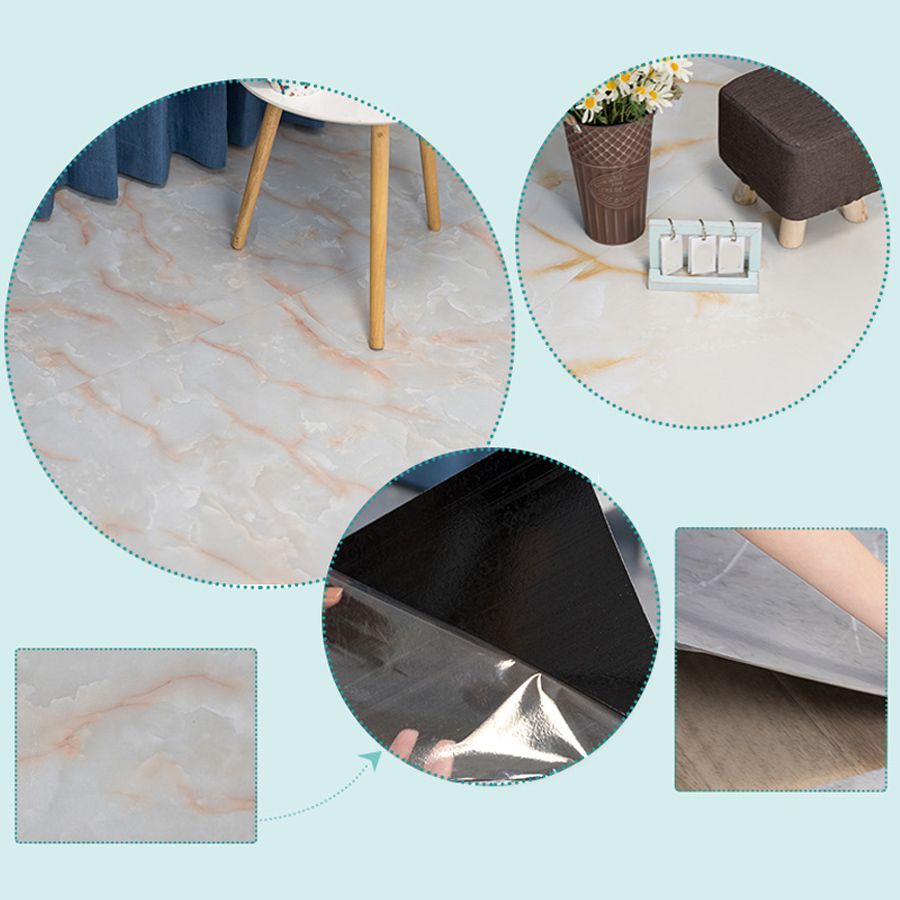 Modern Vinyl Tile Plastic Peel and Stick Marble Look Fade Resistant Tile Flooring Clearhalo 'Flooring 'Home Improvement' 'home_improvement' 'home_improvement_vinyl_flooring' 'Vinyl Flooring' 'vinyl_flooring' Walls and Ceiling' 1200x1200_9dabdbdb-f196-4ef9-a0c5-02c7b6d7a355