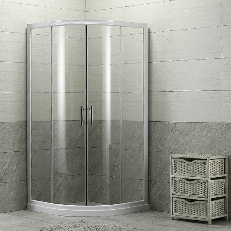 Round Shower Kit Tempered Glass Shower Enclosure with Door Handle Clearhalo 'Bathroom Remodel & Bathroom Fixtures' 'Home Improvement' 'home_improvement' 'home_improvement_shower_stalls_enclosures' 'Shower Stalls & Enclosures' 'shower_stalls_enclosures' 'Showers & Bathtubs' 1200x1200_9dca68ed-5392-4c88-adc5-26084b11bfc8