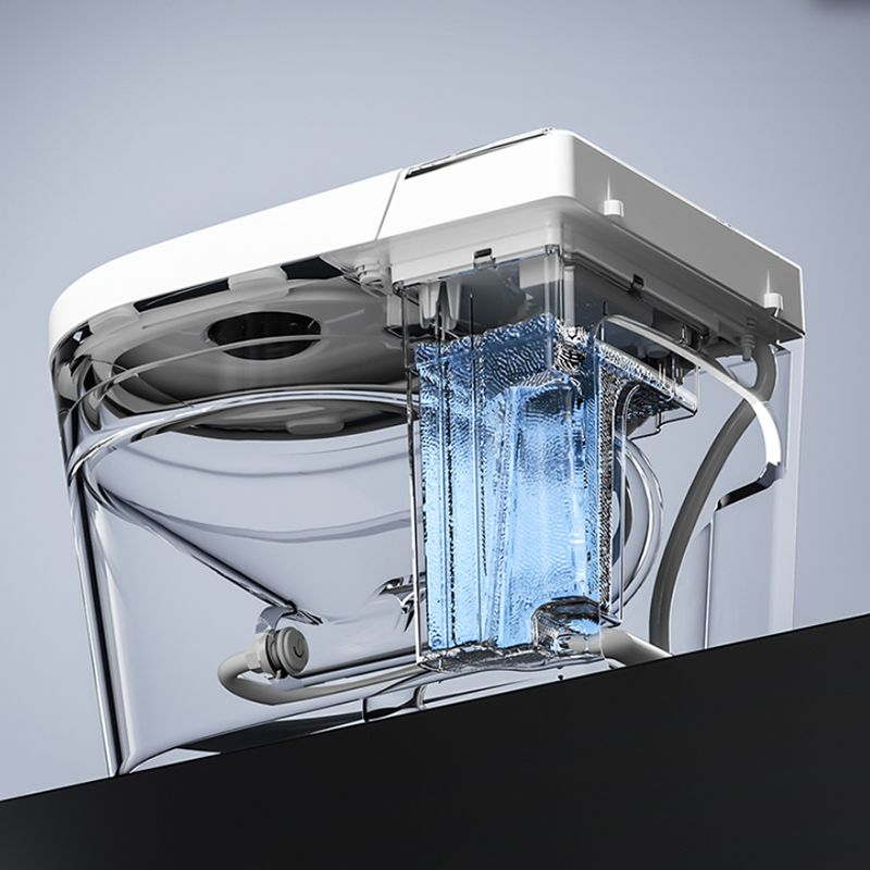 Contemporary Floor Standing Bidet Foot Sensor White Ceramic Elongated Heated Seat Clearhalo 'Bathroom Remodel & Bathroom Fixtures' 'Bidets' 'Home Improvement' 'home_improvement' 'home_improvement_bidets' 'Toilets & Bidets' 1200x1200_9dd1c836-7985-4102-aa85-47419bdefe0b