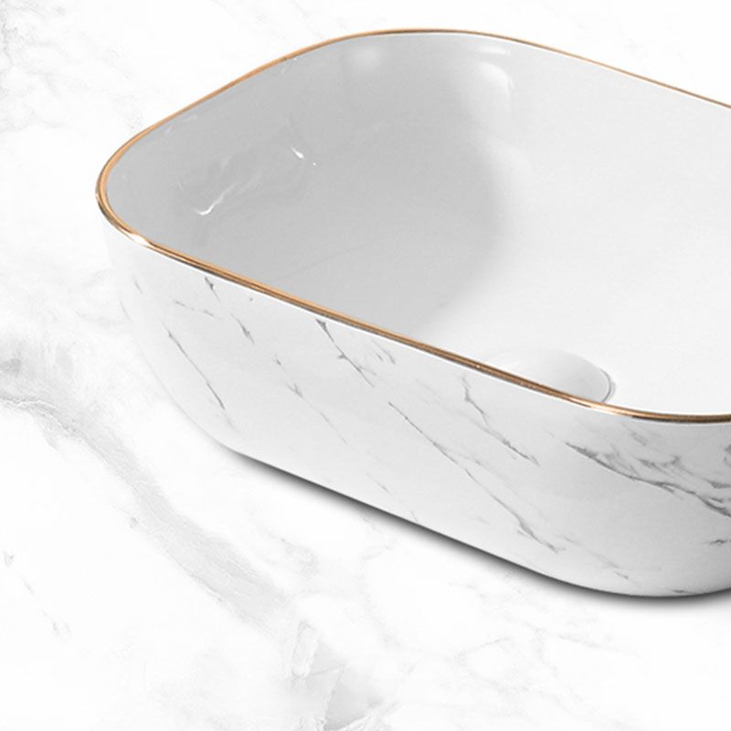 Modern Vessel Lavatory Sink Rectangular Porcelain Shut-Off Valve Included Bathroom Sink Clearhalo 'Bathroom Remodel & Bathroom Fixtures' 'Bathroom Sinks & Faucet Components' 'Bathroom Sinks' 'bathroom_sink' 'Home Improvement' 'home_improvement' 'home_improvement_bathroom_sink' 1200x1200_9ddc7d84-b3f3-49a0-b2a1-1c40e9c2214d