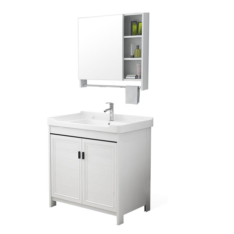 Modern Bathroom Sink Vanity Freestanding Single-Sink Bathroom Vanity Set Clearhalo 'Bathroom Remodel & Bathroom Fixtures' 'Bathroom Vanities' 'bathroom_vanities' 'Home Improvement' 'home_improvement' 'home_improvement_bathroom_vanities' 1200x1200_9de713d2-0608-4a55-a976-83e6be1a3213