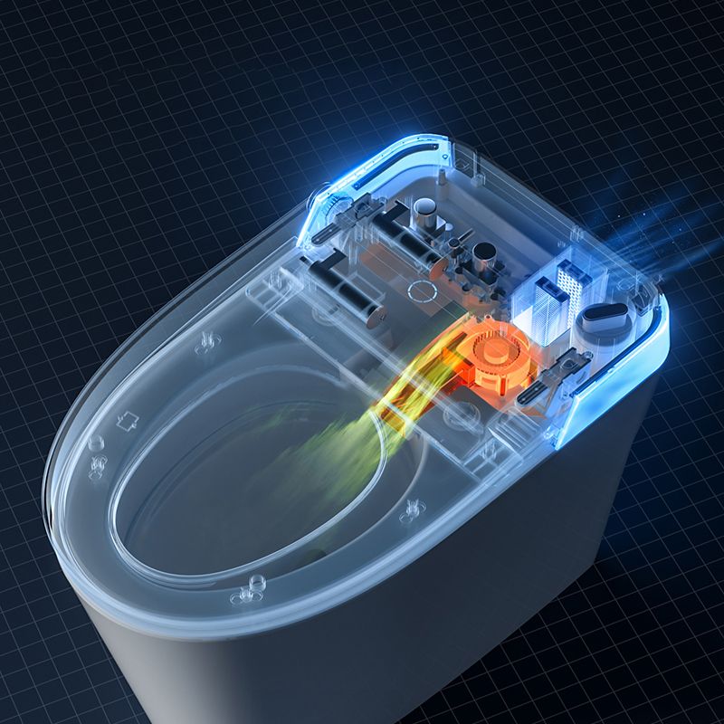 Contemporary White Elongated Heated Seat Warm Air Dryer Floor Mount Bidet Clearhalo 'Bathroom Remodel & Bathroom Fixtures' 'Bidets' 'Home Improvement' 'home_improvement' 'home_improvement_bidets' 'Toilets & Bidets' 1200x1200_9df929f0-7a42-48d1-92d2-24a1562fcac4