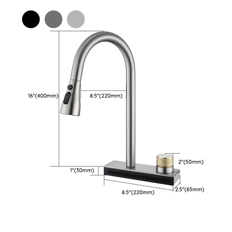 Contemporary Pot Filler Kitchen Faucet with Deck Plate 2 Hole Bar Faucet Clearhalo 'Home Improvement' 'home_improvement' 'home_improvement_kitchen_faucets' 'Kitchen Faucets' 'Kitchen Remodel & Kitchen Fixtures' 'Kitchen Sinks & Faucet Components' 'kitchen_faucets' 1200x1200_9e056c23-76b5-49f8-8270-6a727cef451c